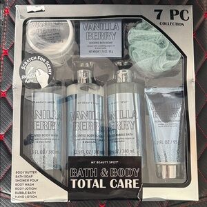 Bath & Body Works Vanilla Berry 7-Piece Set - Silver and White